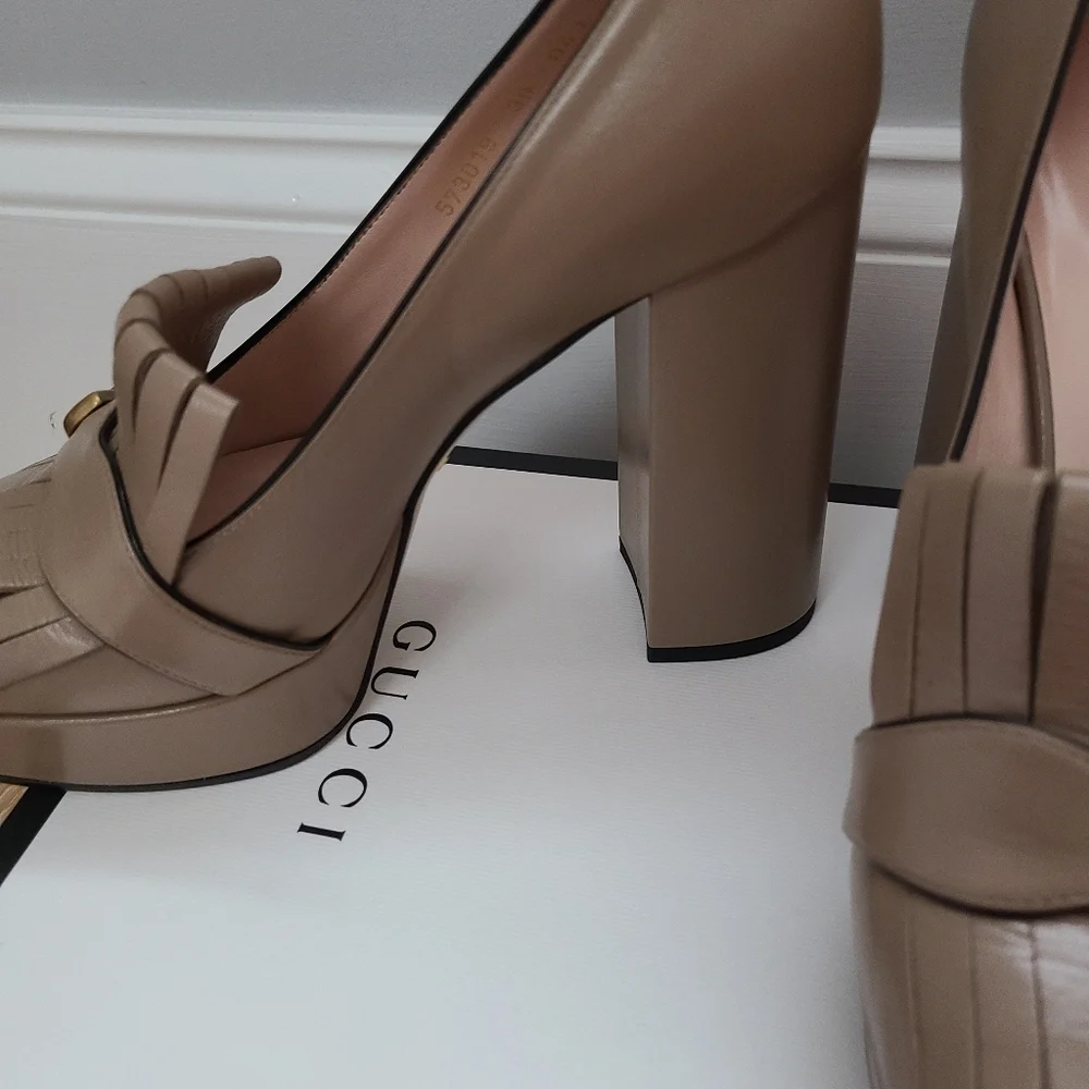 Gucci Marmont GG Platform Fringe Pump - Picture 10 of 16
